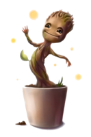 fantasy & Groot free transparent png image.