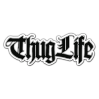 words phrases & Thug life free transparent png image.